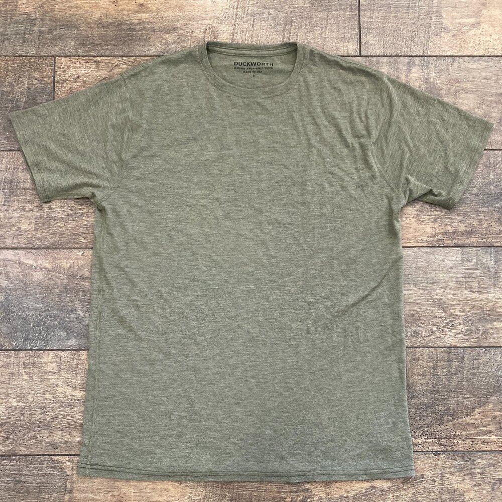 Duckworth Wool Vapor Tee Green size S; MADE IN USA